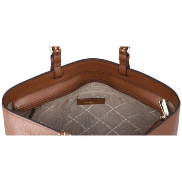 Michael Kors Jet Set Travel Medium Vegan Leather Double Pocket Tote - Picture 4 of 7